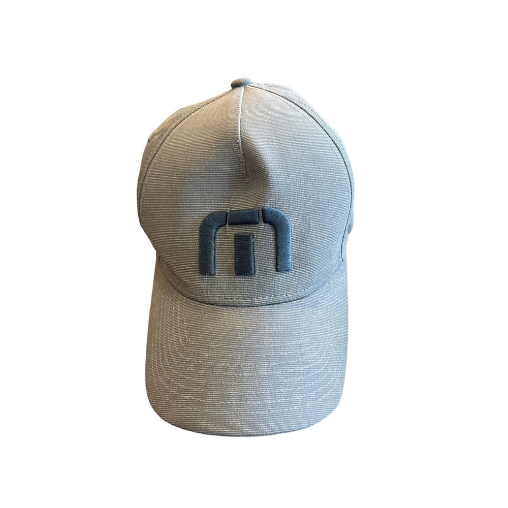 Travis Mathews Gray Black Snapback Ballcap Hat‎ Embroidered